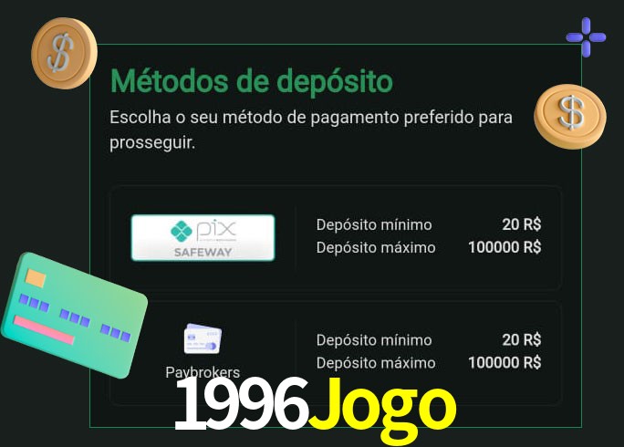 O cassino 1996Jogo oferece uma grande variedade de métodos de pagamento