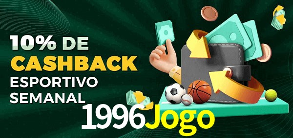 10% de bônus de cashback na 1996Jogo